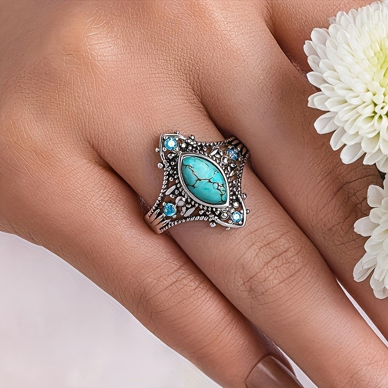 Skyfire Turquoise Statement Ring