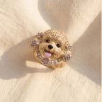 Whimsical Floral Puppy Ring