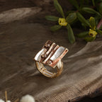 Boho Geometric Glass Statement Ring
