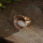 Boho Green Leaf Statement Ring