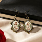 Shepherd Glass Dome Drop Earrings
