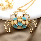 Whimsical Cat Eye Crab Necklace
