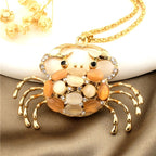 Whimsical Cat Eye Crab Necklace