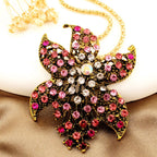Elegant Floral Gemstone Necklace