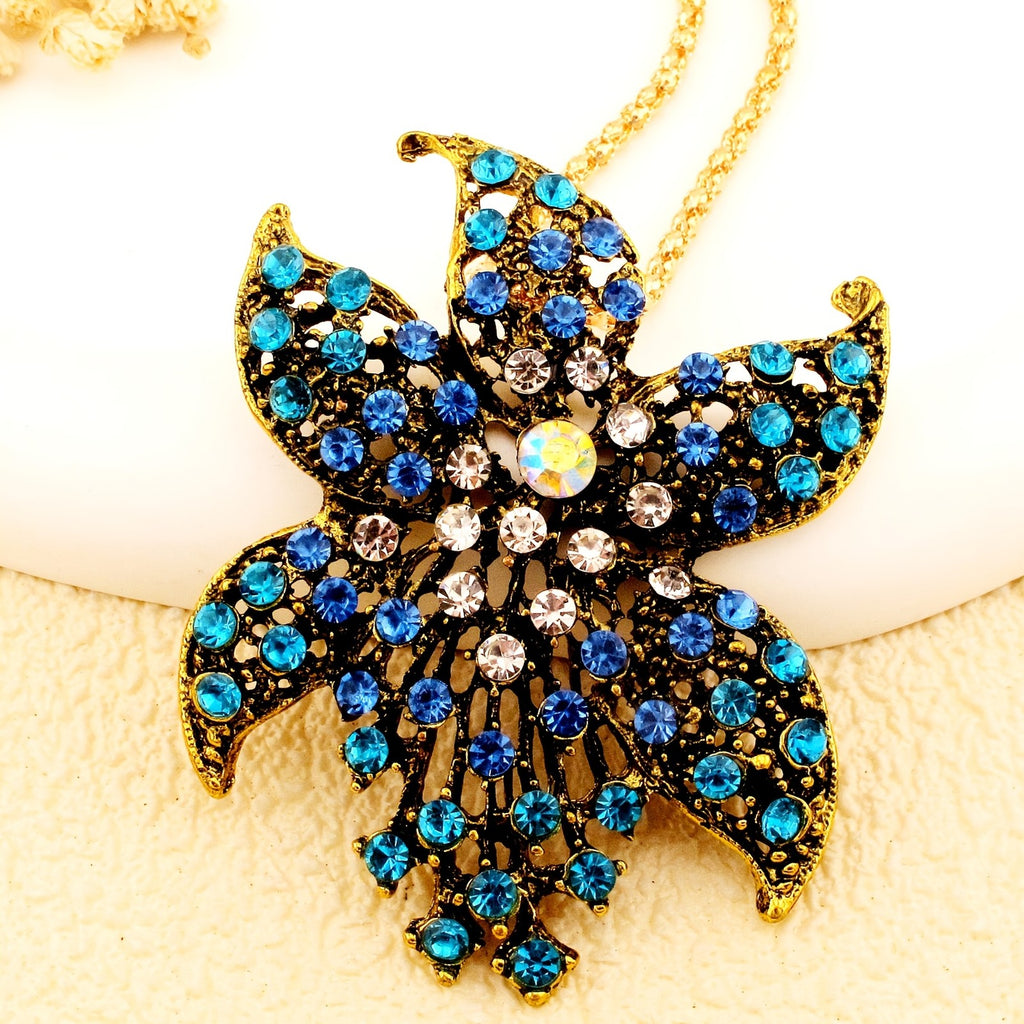 Elegant Floral Gemstone Necklace