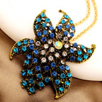 Elegant Floral Gemstone Necklace