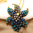 Elegant Floral Gemstone Necklace