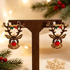 Whimsical Reindeer Drop Earrings
