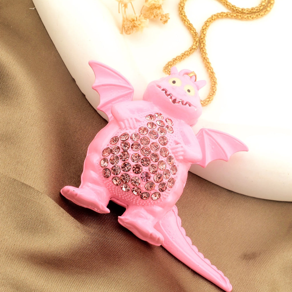 Whimsical Rainbow Dragon Necklace