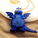 Whimsical Rainbow Dragon Necklace