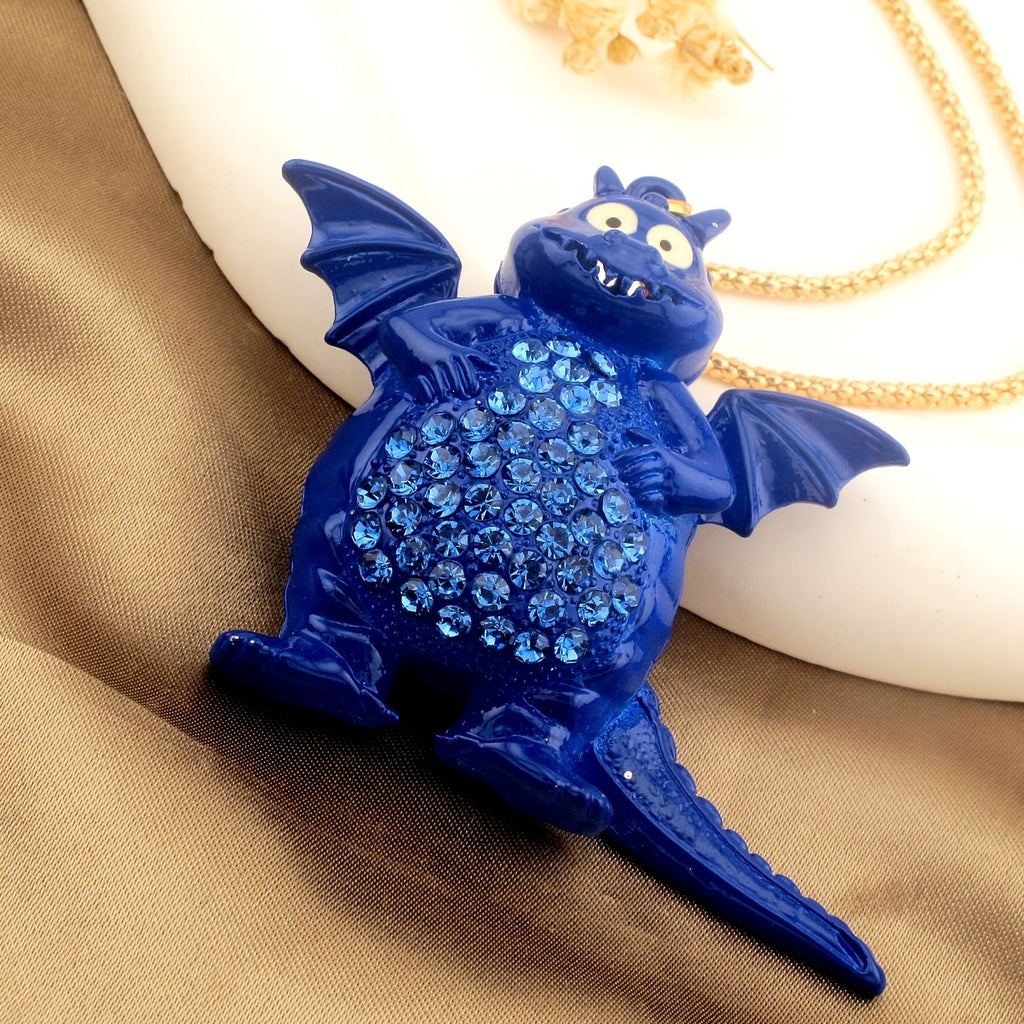 Whimsical Rainbow Dragon Necklace