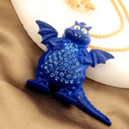 Whimsical Rainbow Dragon Necklace