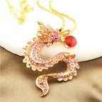 Rainbow Dragon Pendant Necklace