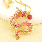 Rainbow Dragon Pendant Necklace
