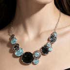 Whimsical Floral Gemstone Necklace