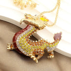 Regal Red Dragon Pendant Necklace