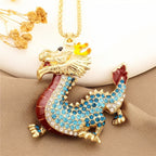 Regal Red Dragon Pendant Necklace