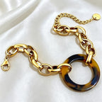 Boho Tortoise Link Bracelet