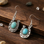 Boho Turquoise Filigree Drop Earrings