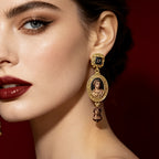 Classical Cameo Portrait Drop Earrings