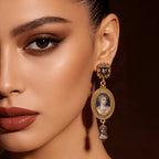 Classical Cameo Portrait Drop Earrings