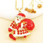 Festive Santa Claus Pendant Necklace