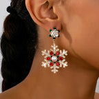 Festive Snowflake Drop Earrings