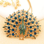 Radiant Rainbow Peacock Necklace
