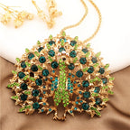 Radiant Rainbow Peacock Necklace