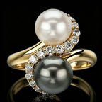 Elegant Dual Pearl Statement Ring