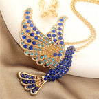 Rainbow Crystal Dove Necklace
