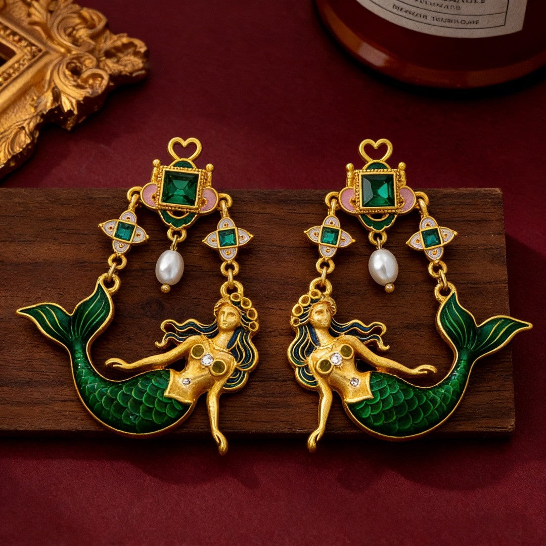 Enchanted Mermaid Drop Earrings