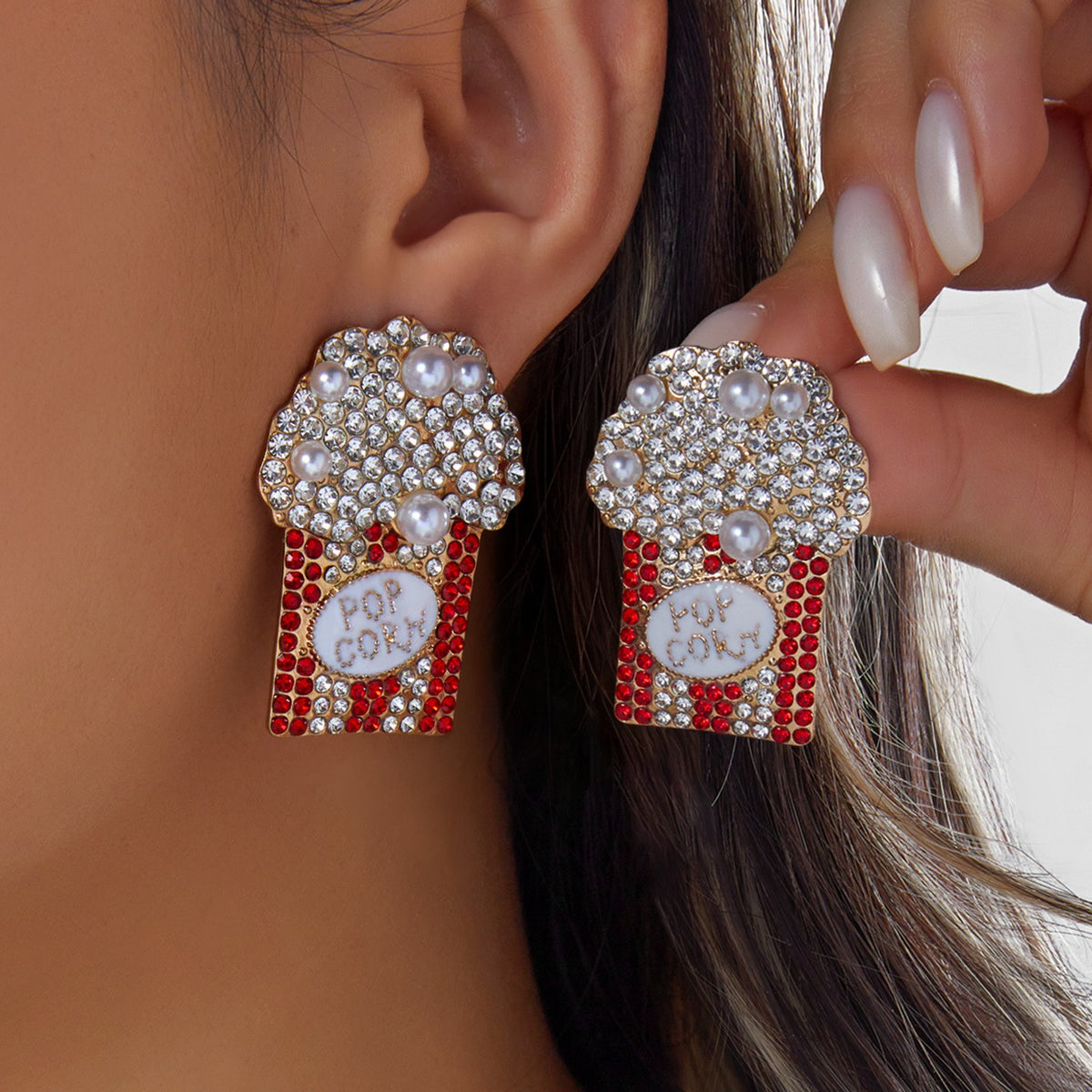 Whimsical Popcorn Pearl Drop Earrings