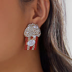 Whimsical Popcorn Pearl Drop Earrings