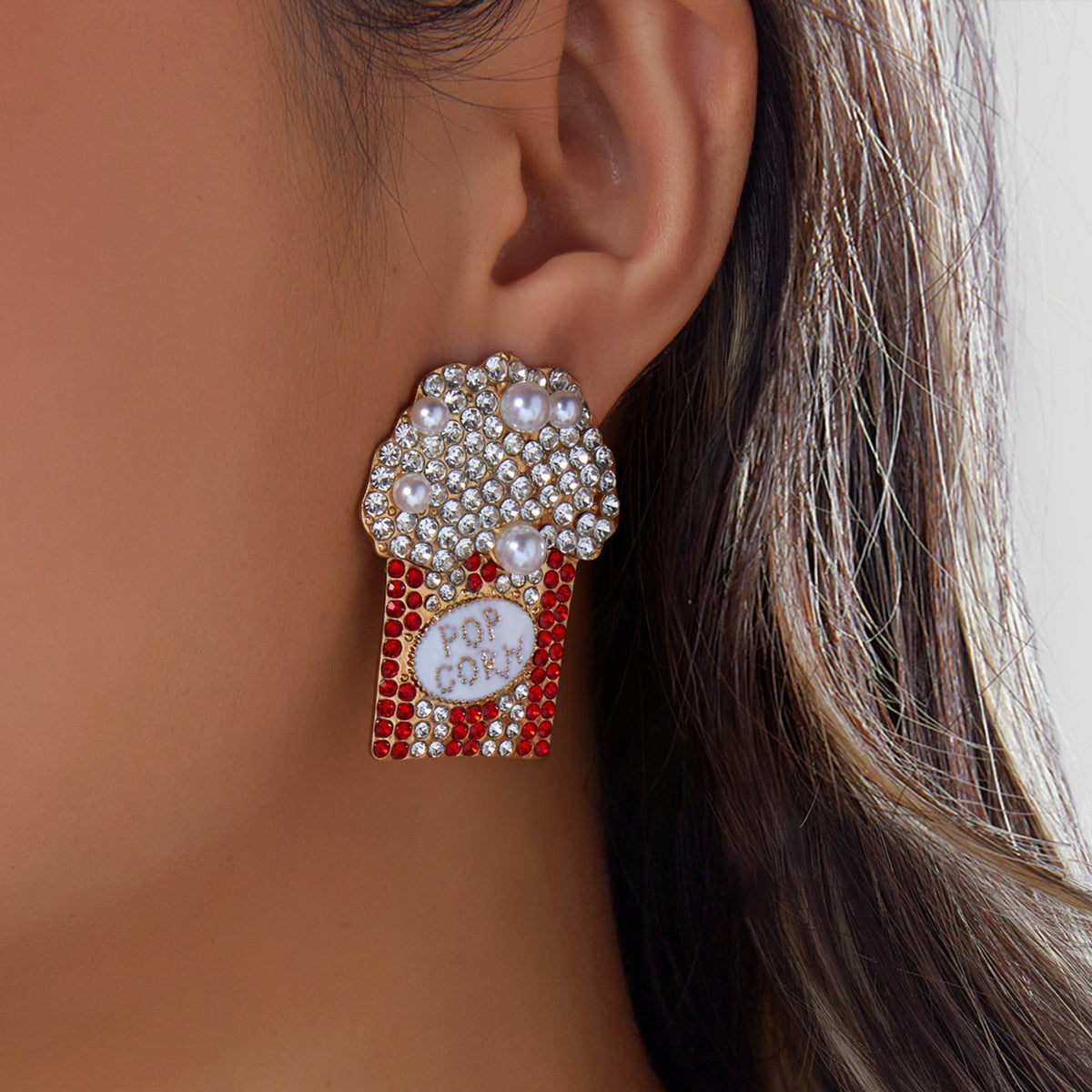 Whimsical Popcorn Pearl Drop Earrings