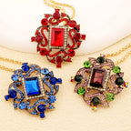 Regal Red Gemstone Statement Necklace