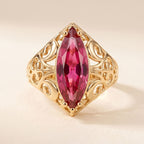 Elegant Marquise Filigree Statement Ring