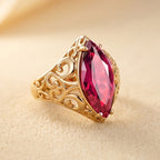 Elegant Marquise Filigree Statement Ring