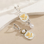 Botanical Enamel Drop Earrings