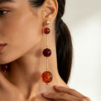 Elegant Amber Gradient Drop Earrings