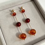 Elegant Amber Gradient Drop Earrings
