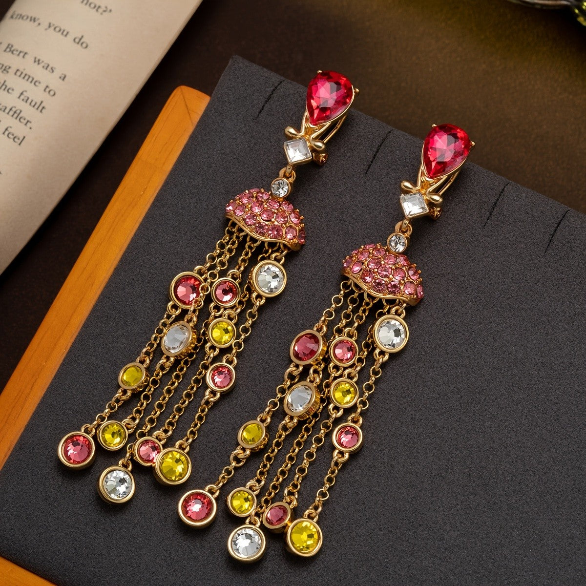 Colorful Jellyfish Chain Drop Earrings