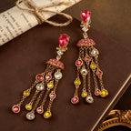 Colorful Jellyfish Chain Drop Earrings