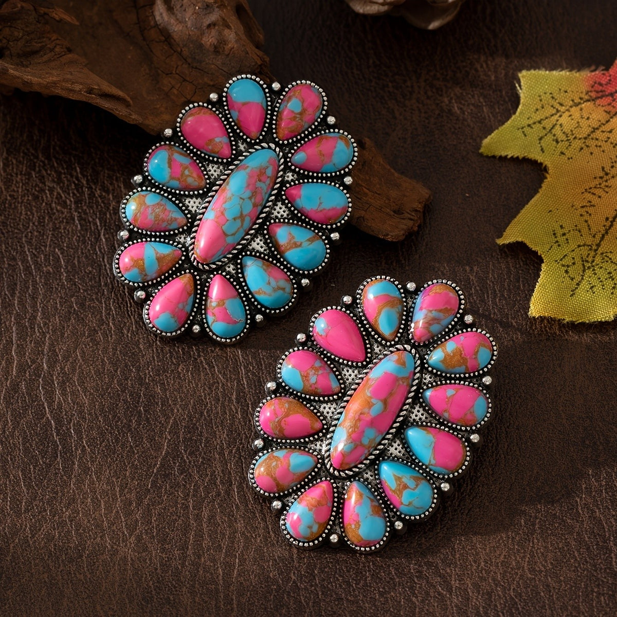 Boho Floral Cluster Earrings