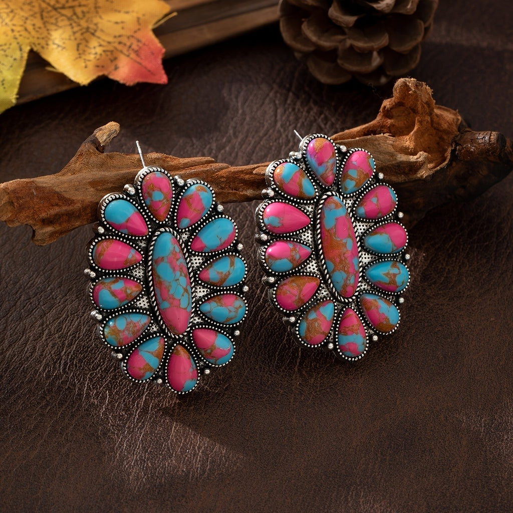 Boho Floral Cluster Earrings