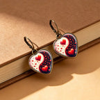 Romantic Yin Yang Heart Drop Earrings
