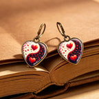 Romantic Yin Yang Heart Drop Earrings