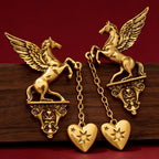 Mythical Pegasus Heart Drop Earrings