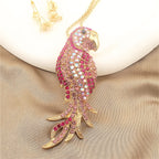 Glitter Parrot Pendant Necklace