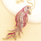 Glitter Parrot Pendant Necklace